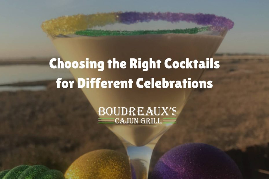 choosing right cocktails for different celebrations