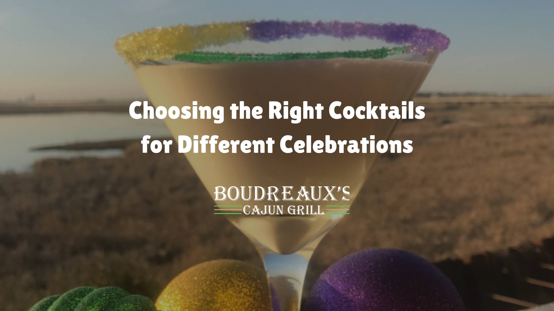 choosing right cocktails for different celebrations