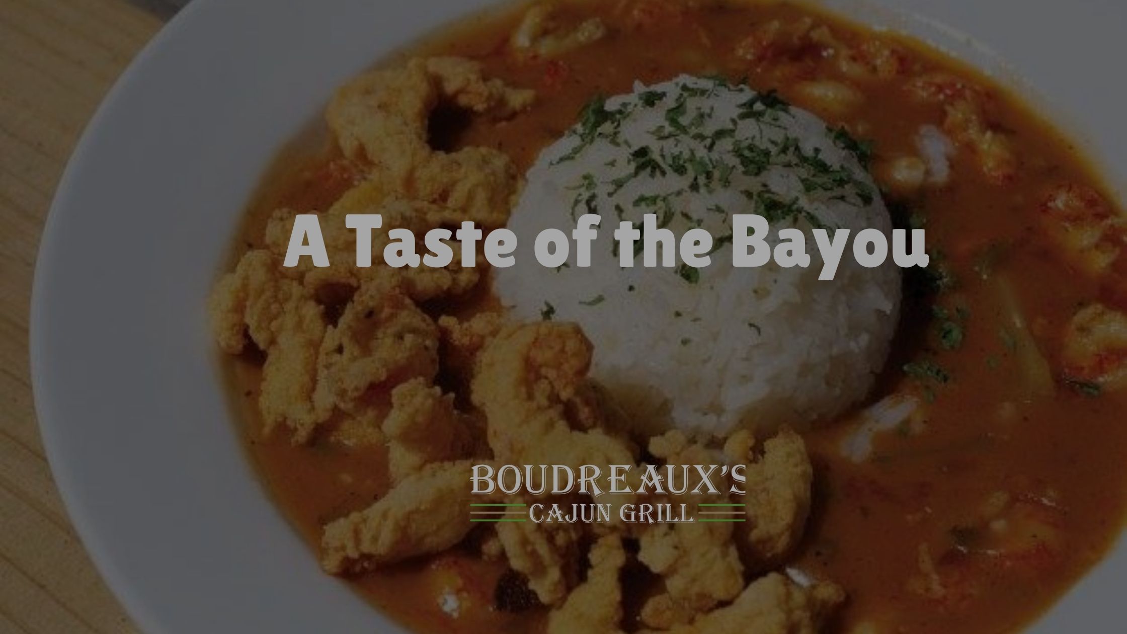 Crawfish étouffée at Cajun restaurant in Daphne served at Boudreaux’s Cajun Grill